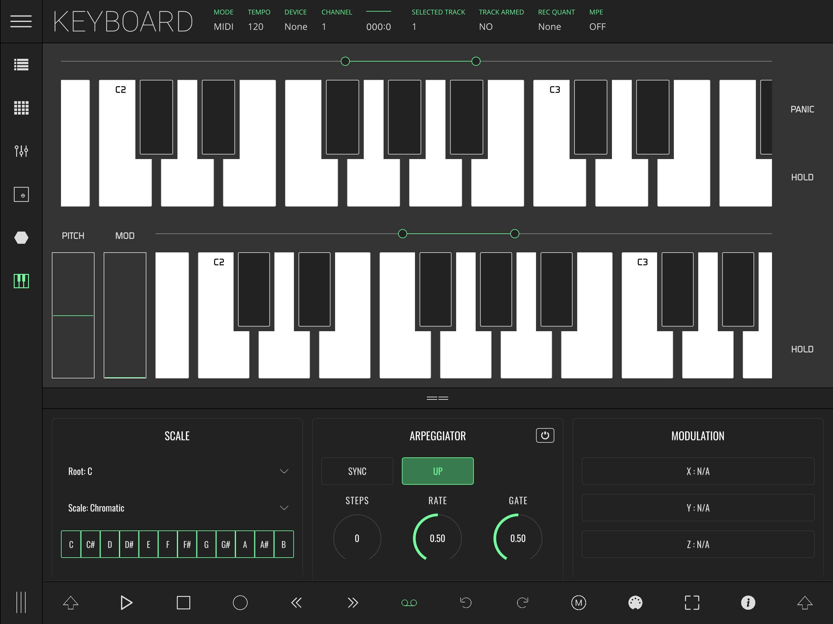 LK can be used as MIDI Keyboard